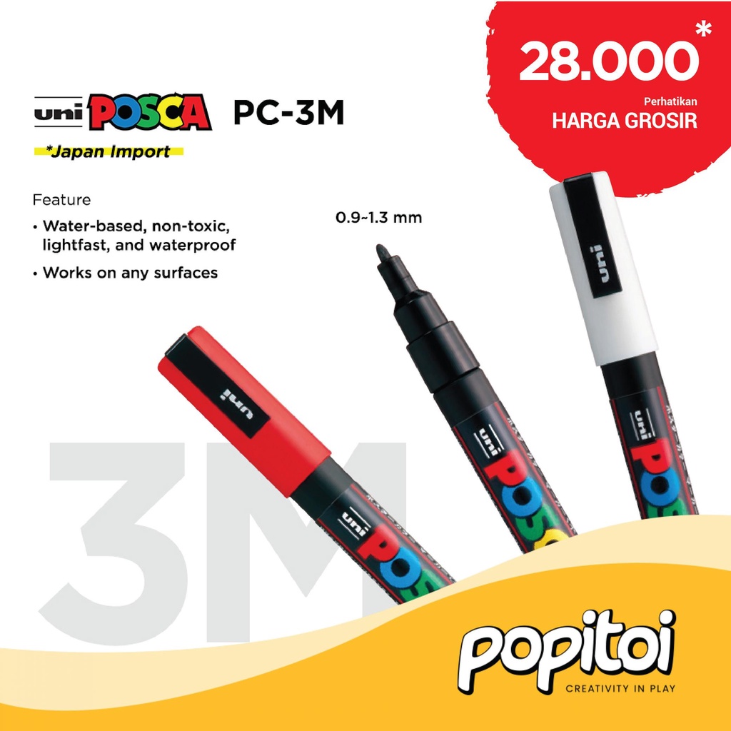 

UNI POSCA PC-3M Paint Marker (Fine Point) Spidol warna warni PC 3M PC3M