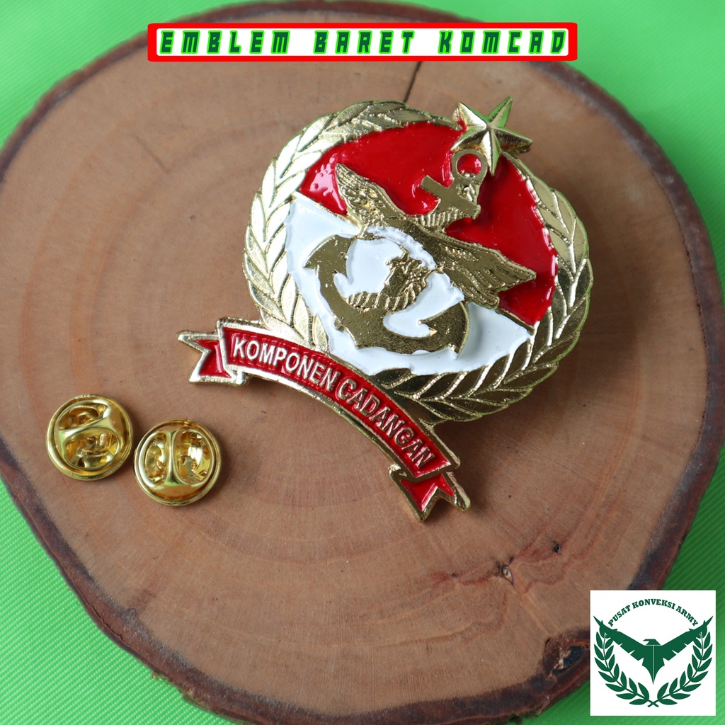 Emblem Baret Komponen Cadangan / Pin Komcad