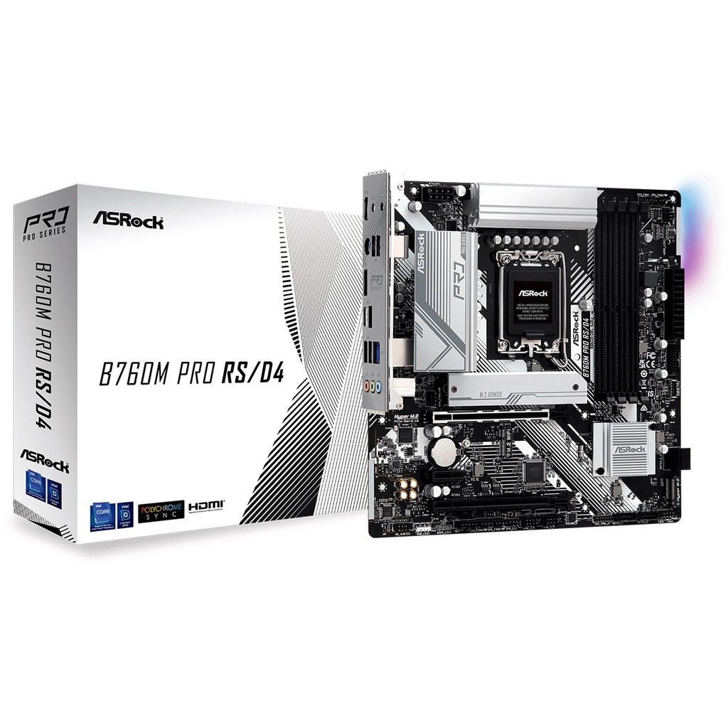 Asrock B760M B760 Pro RS/D4 Intel LGA 1700 DDR4 USB 3.2 SATA3