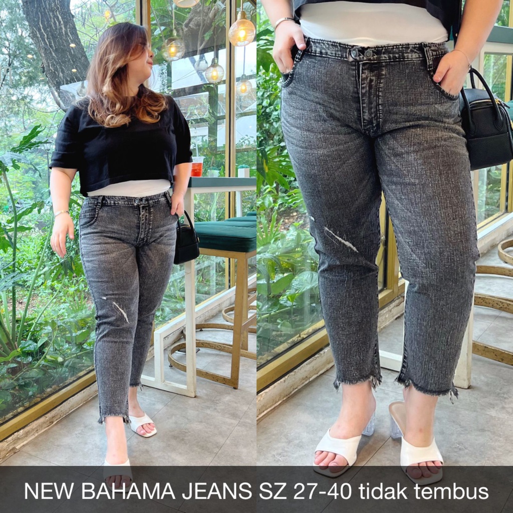 CELANA JEANS WANITA UKURAN NORMAL &amp; JUMBO  BAHAMA SKIN -SYSCLOTHIER