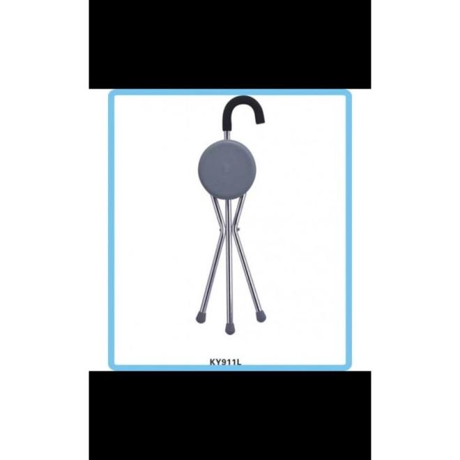 Tongkat Duduk / Tongkat Kursi Duduk Kaki 3 Merk Sella / Alat Bantu