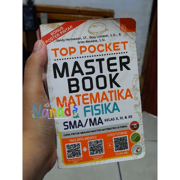 

[PRELOVED] TOP POCKET MASTER BOOK MATEMATIKA & FISIKA SMA/MA KELAS X, XI & XII