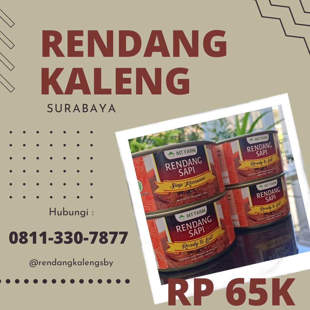 

Rendang Sapi Siap Saji/Kaleng Murah - MT Farm 185 gr