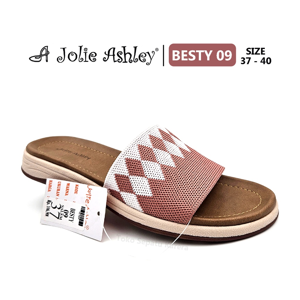 Sandal Anak Remaja Perempuan – Sandal Wanita Dewasa – JOLIE ASHLEY – BESTY 09 – Size 37-40 – Slip On