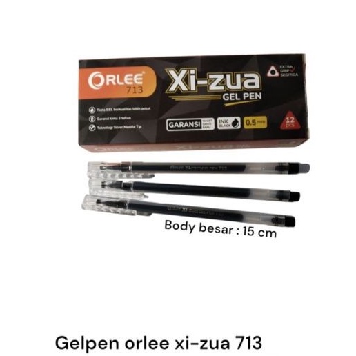 

Bolpoin GELPEN Merek ORLEE / Bolpoin Tinta Hitam / 1 LUSIN isi 12 PCS