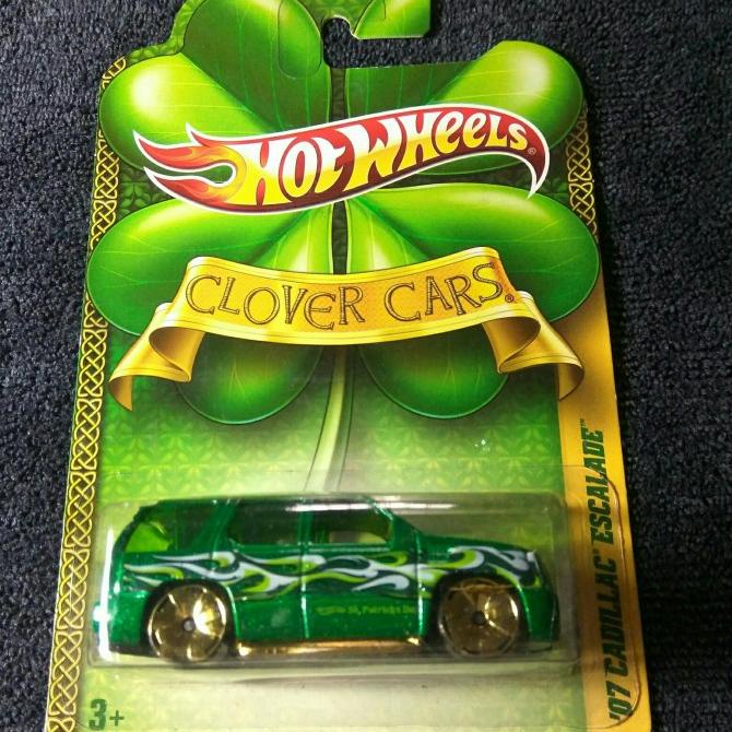 HOT WHEELS 07 CADILLAC ESCALADE. CLOVER CARS SERIES 2010. WARNA HIJAU.