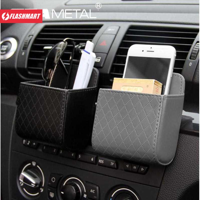 Flashmart Seametal Kantong Organizer Dashboard Air Vent Mobil Serbaguna - C37465