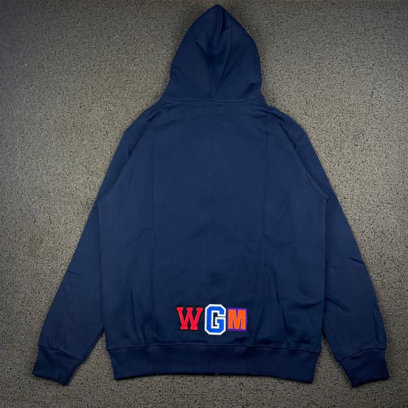 HOODIE ZIPPER BAPE NAVY FULL TAG LABEL CASUAL HYPE