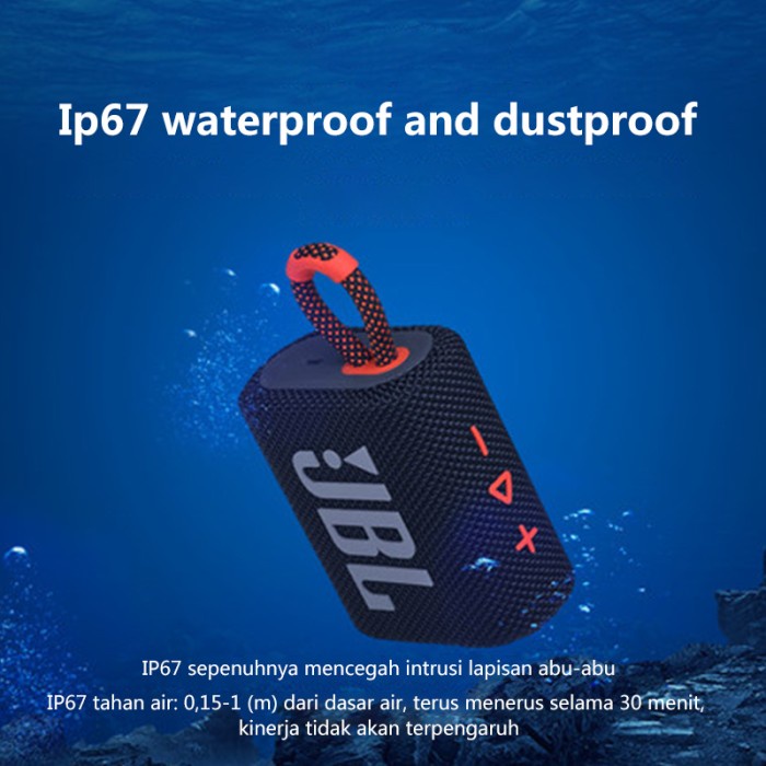 JBL Go 3 Waterproof Bluetooth Speaker ORI Wireless Portable Speaker