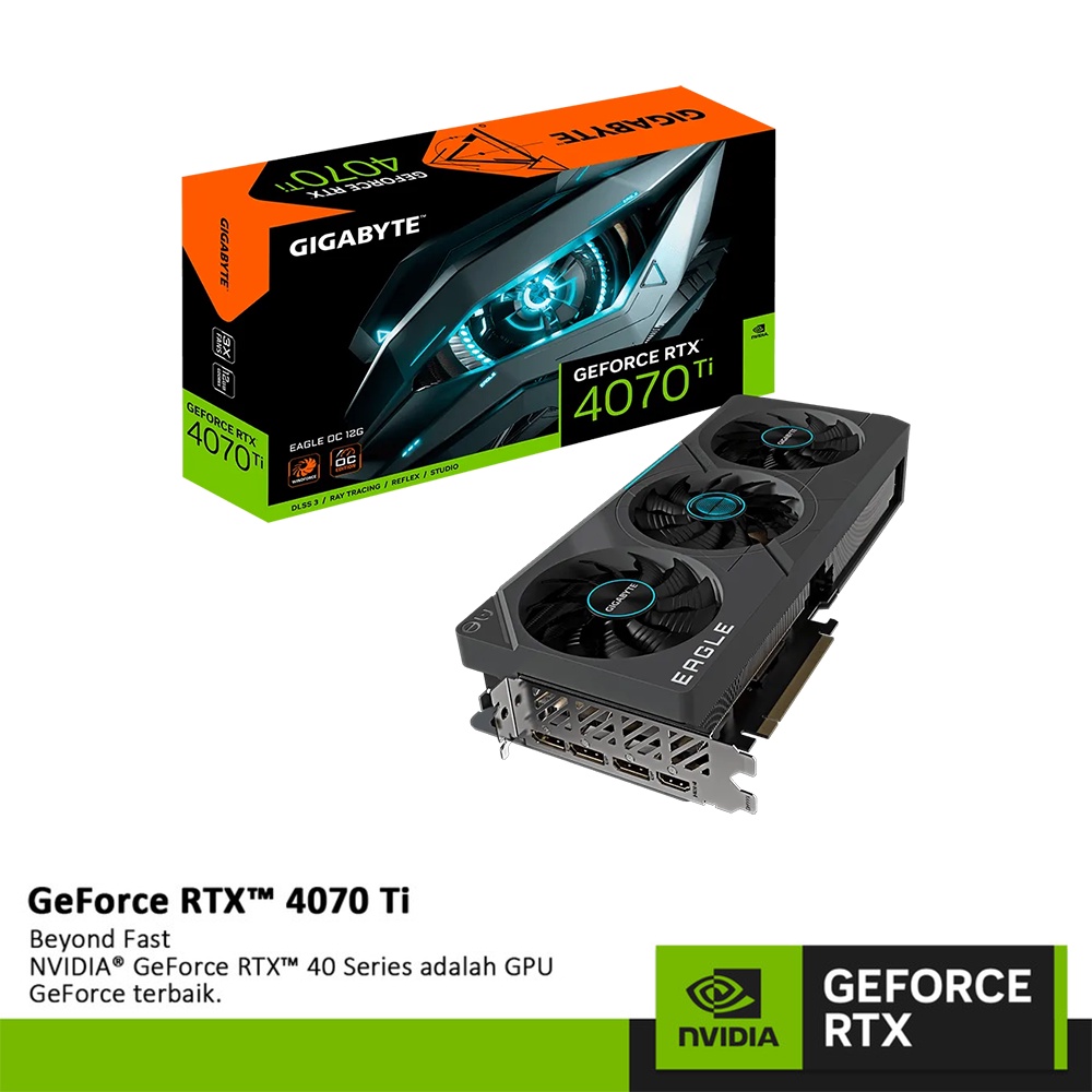 VGA GIGABYTE GeForce RTX 4070 Ti EAGLE OC 12G | RTX 4070Ti 12GB GDDR6X | GV-N407TEAGLE OC-12G