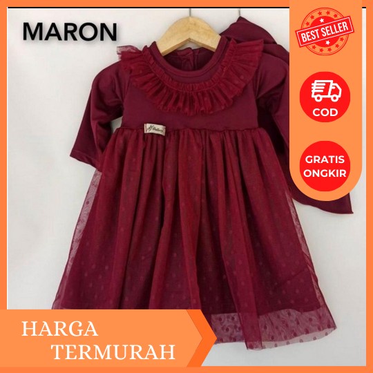 Gamis Anak Perempuan Bahan Crinkle Airflow Pakaian Muslim Anak Cewek Usia 3-12 Tahun Baju Muslim Ana