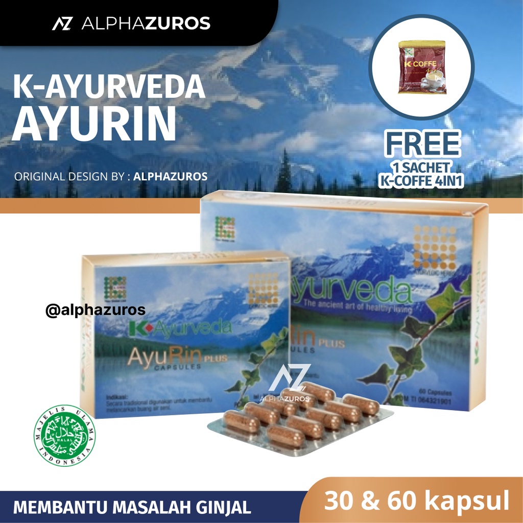 K-Ayurveda AYURIN Original K-Link (1 Box isi 30 & 60 Kapsul) Anti Radang Batu Ginjal Ayu Rin By Alph
