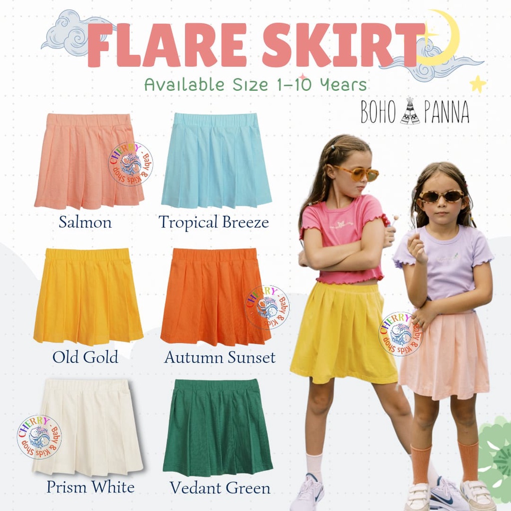 Bohopanna Flare Skirt 1-10Y Rok Pendek Anak Perempuan CBKS