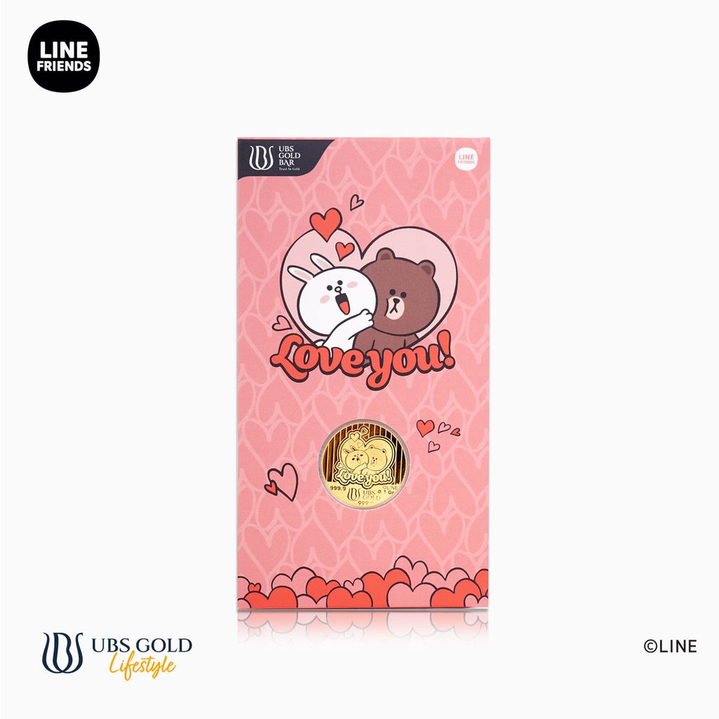 Angpao Loveyou UBS Angpao Emas Line Love You 0.1 Gr