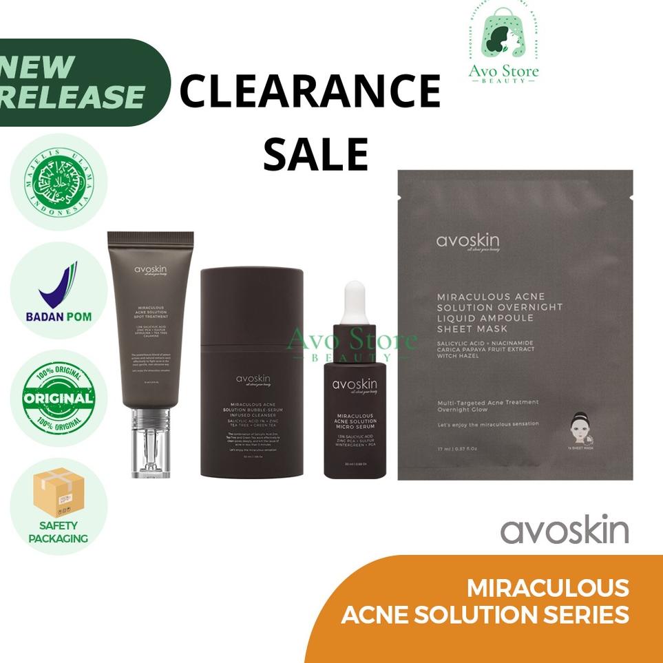 ○ Avoskin Miraculous Acne Solution Series  WH SALE [ Eksfoliasi / Exfoliating / Acne Care / Anti Agi