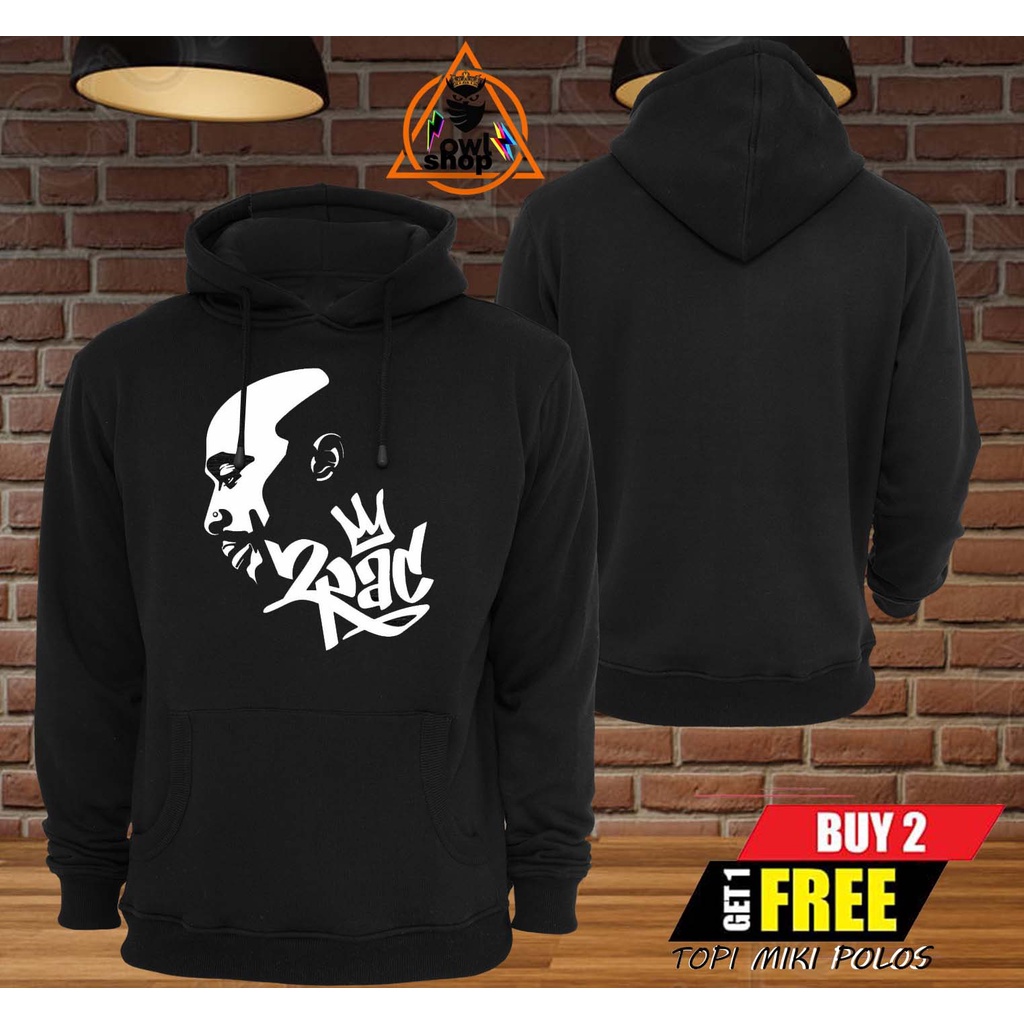 Jaket Sweater Hoodie 2 PAC Keren Pria & Wanita