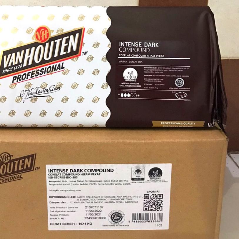 

☈ Van Houten Dark Compound Intense 1 kg | Coklat Batang Van houten ☋