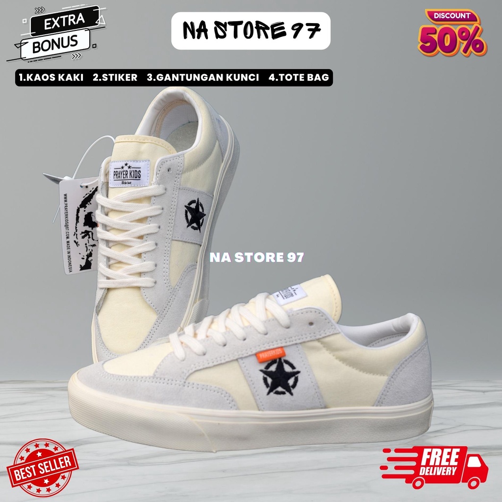 PRAYERKIDS GEH OFF WHITE SNEAKERS PRIA DAN WANITA