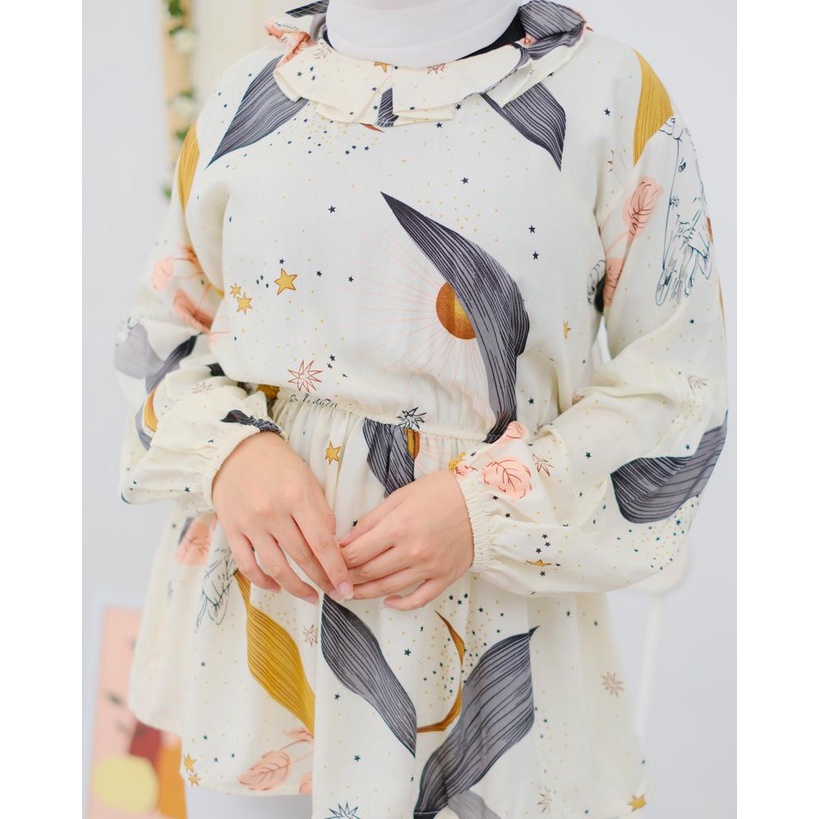 vogu blouse rayon motif premium - baju atasan wanita casual