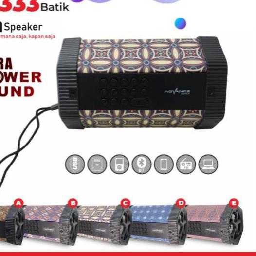 ❇ Speaker bluetooth music box advance tp 333/ tp333 batik ❁
