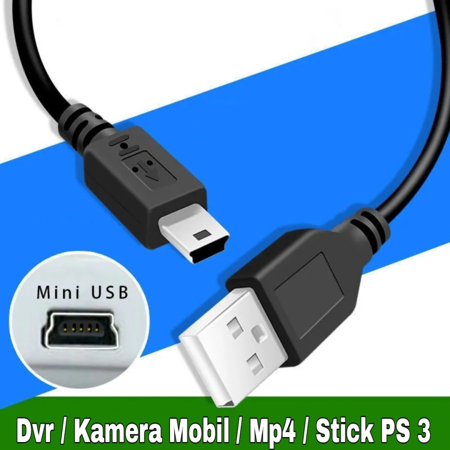 NA - KABEL MINI USB TO USB 1,2 METER KABEL CHARGING DVR MOBIL