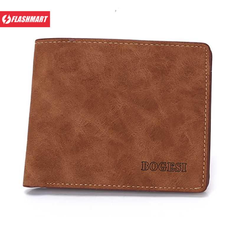 Flashmart Dompet Kulit Pria Desain Retro - BOGESI009