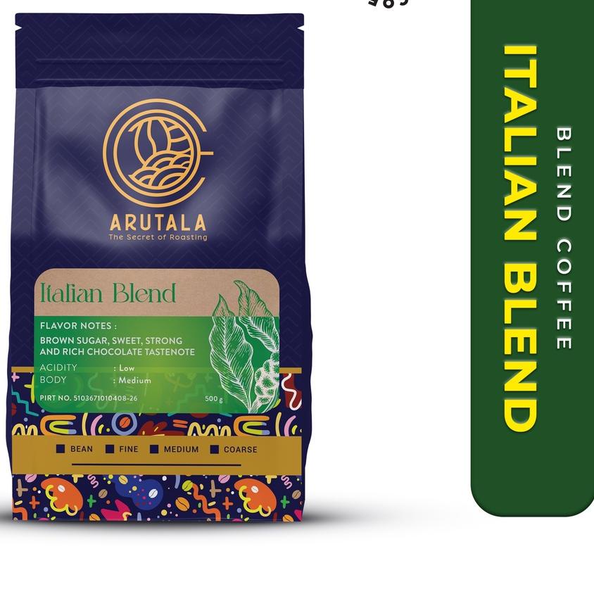 

❇ ARUTALA Kopi Italian Blend for Espresso 500 Gram ♀