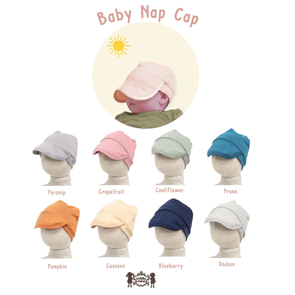 Makassar ! Petite Mimi Baby Nap Cap Topi Jemur Bayi