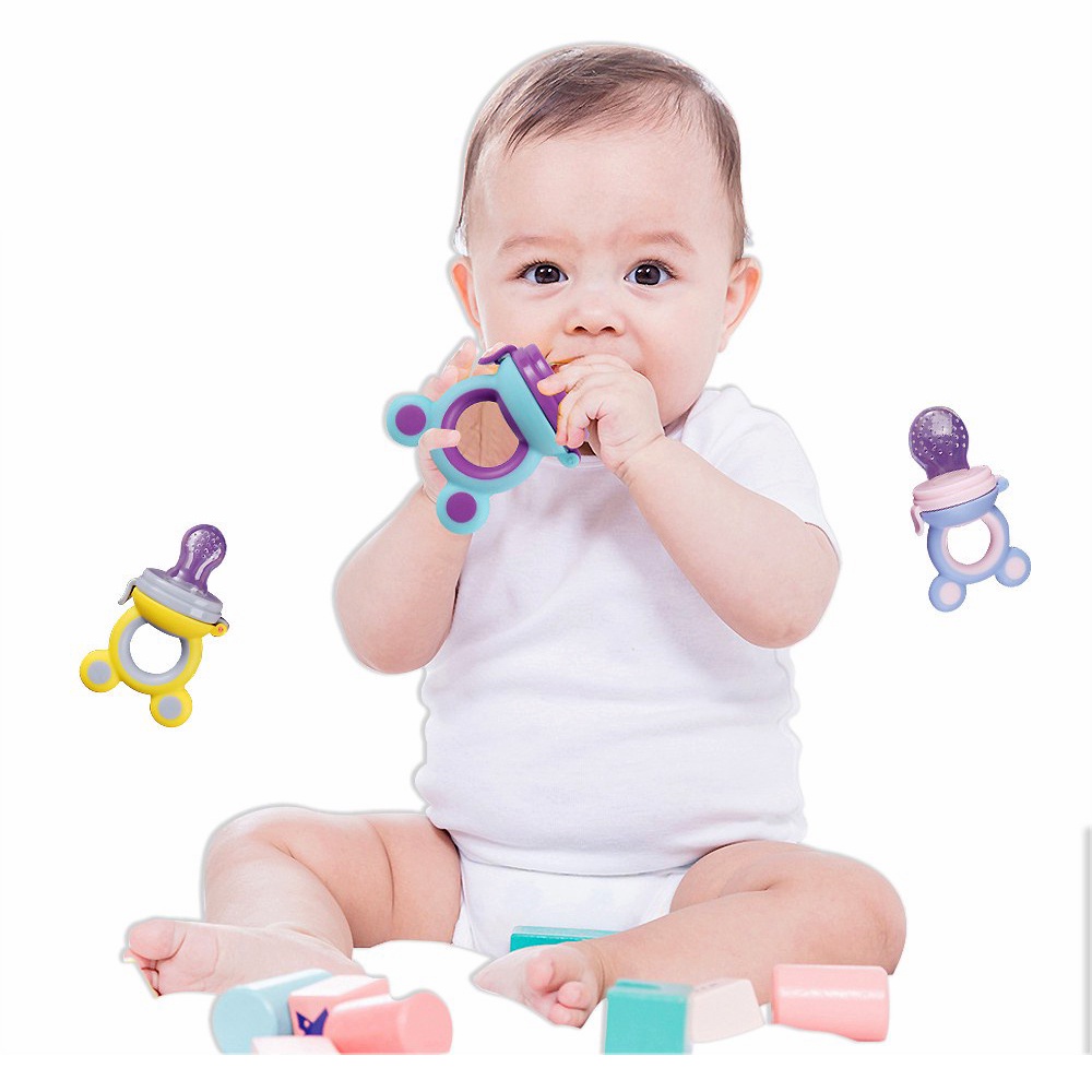 Diskon 7.7 Empeng Dot Buah Bayi GG-05 Empeng Rattle Gigitan Bayi Silikon Karet Empeng Dot Buah Anak Bayi Baby Fruit Feeder Rattle Teether Kompeng Pacifier Gigitan Bayi