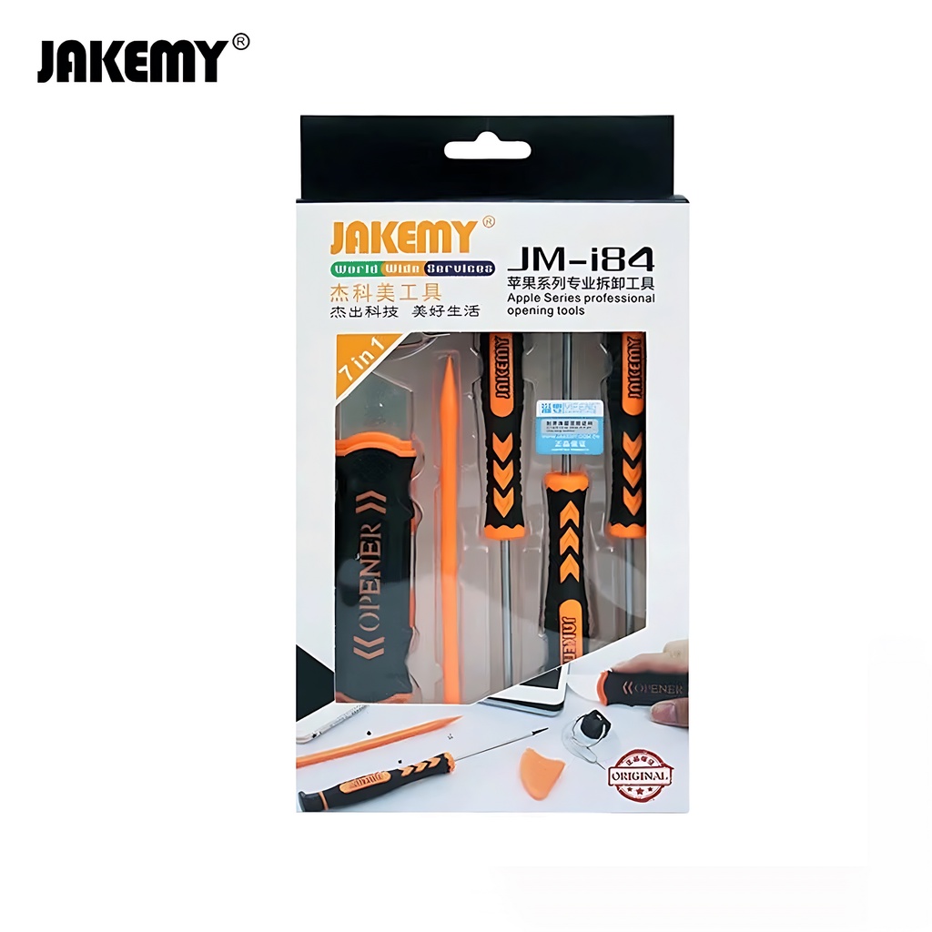 Jakemy Obeng Set Repair Toolkit Mobile Handphone Diy Screwdriver Set JM-i84