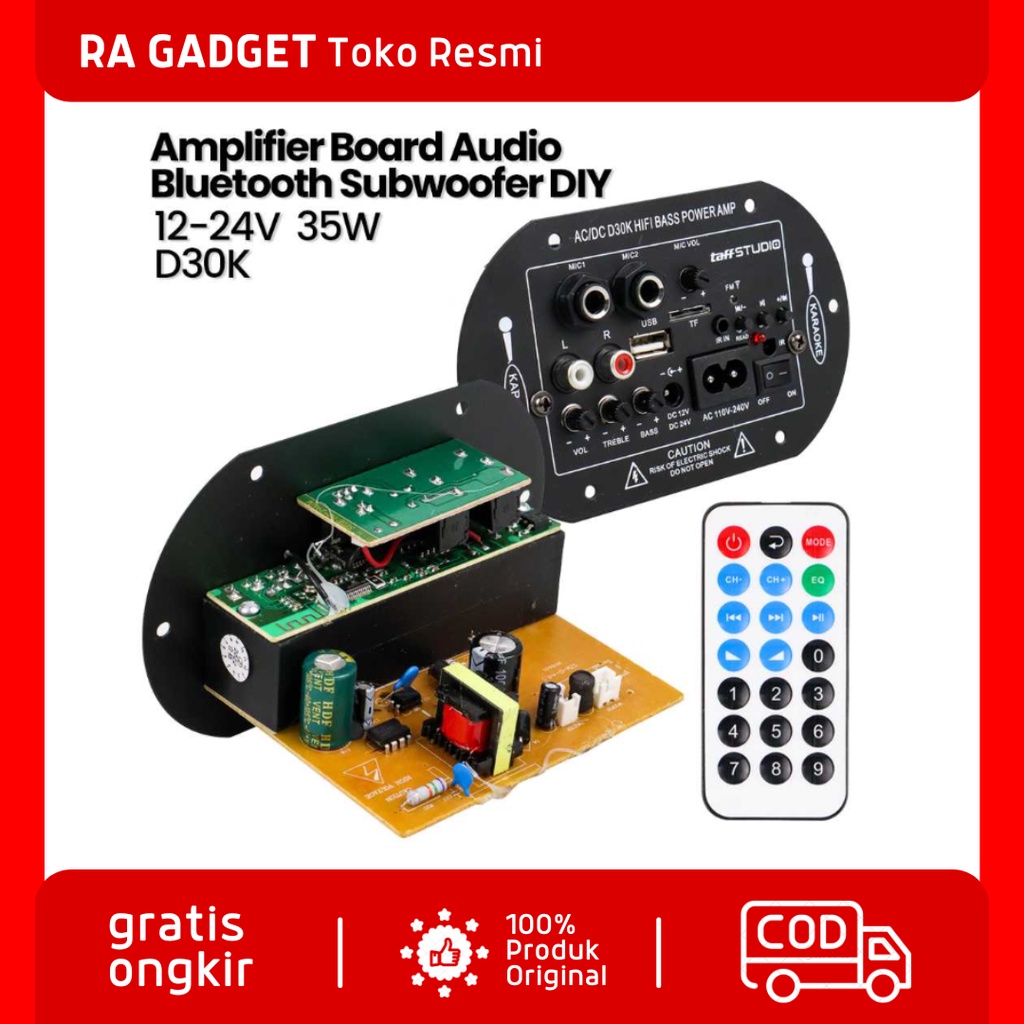 Amplifier Board Audio Bluetooth Subwoofer DIY 35W / Ampli Penguat Suara Bluetooth Blutut Stereo Kit 