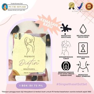 Herbal majakani dietin merapatkan & melangsingkan isi 72 pil