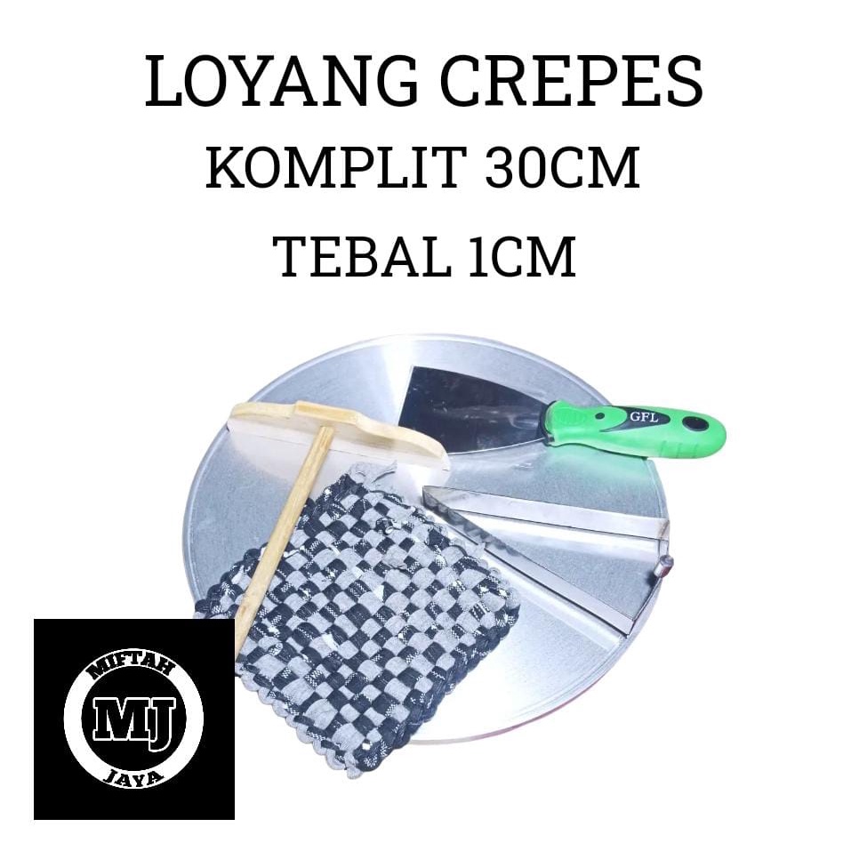 Loyang krepes 30cm,loyang crepes komplit,wajan crepes komplit 1 set