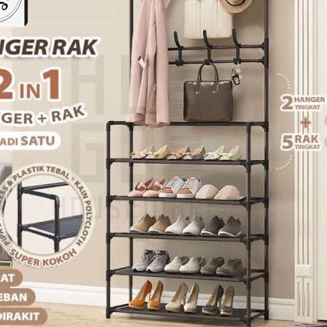 ✷ [JR-06] RAK GANTUNGAN BAJU HANGER SERBAGUNA TAS STAND HANGER RAK SEPATU PENYIMPANAN TOPI RAK PAKAI