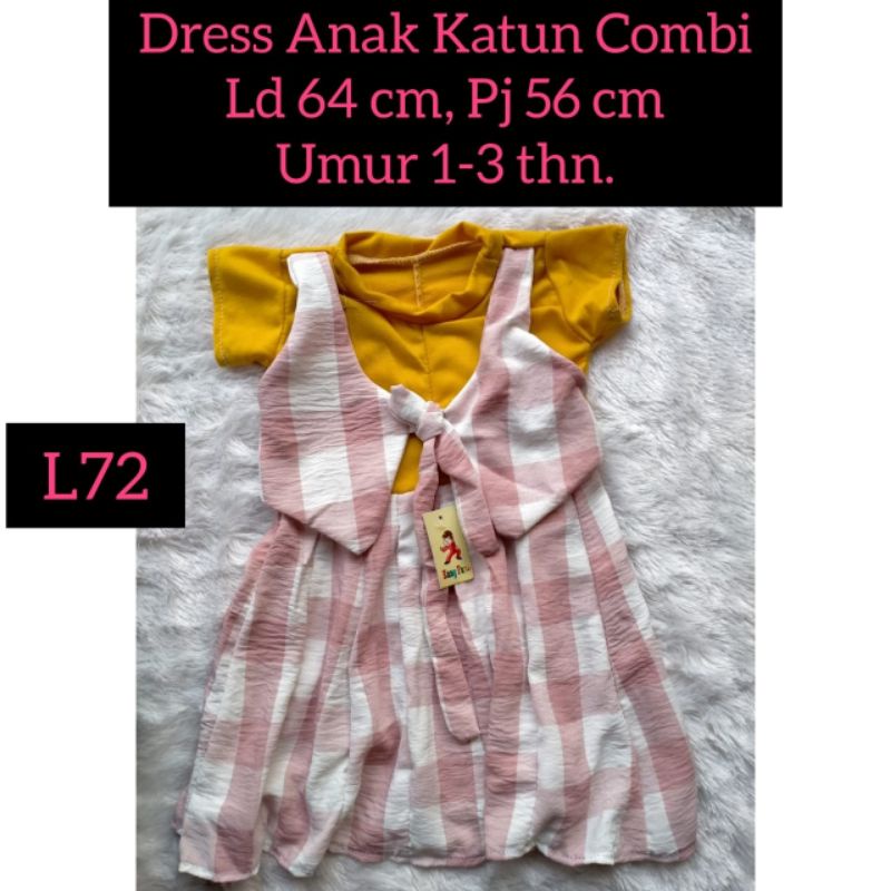 (L) Dress anak 0-2 setengah tahun tergantung anak