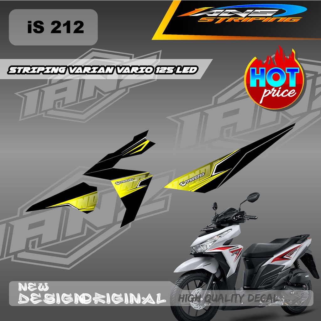 DECAL HONDA VARIO 125 LED CUSTOM VARIAN WARNA / STIKER DECAL VARIO 125 MENGGUNKAN BAHAN BERKUALITAS / STIKER KERETA VARIO 125 LED IS212