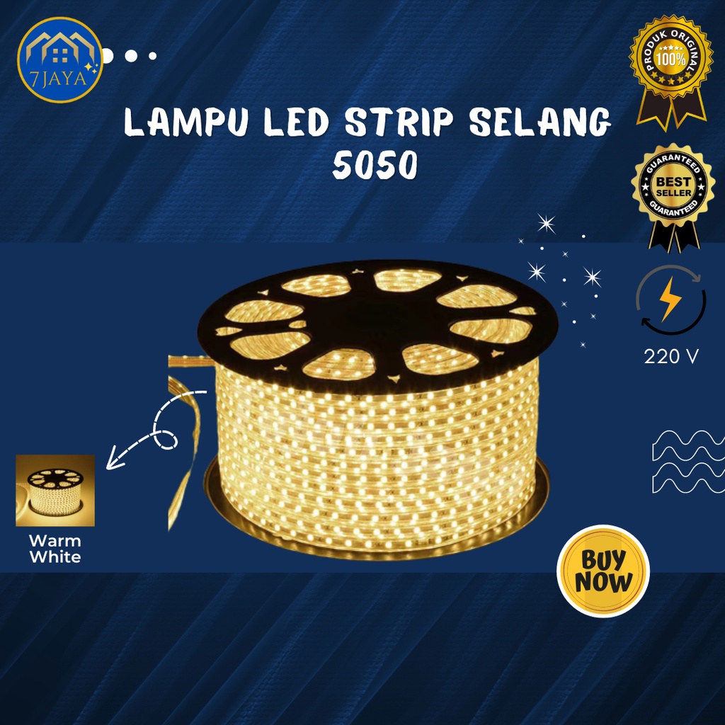 Lampu LED Strip Selang 5050 A - WARM WHITE