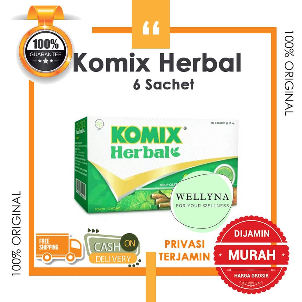 Obat Batuk Komix Herbal isi 6 sachet- Obat Batuk Berdahak Paling Ampuh