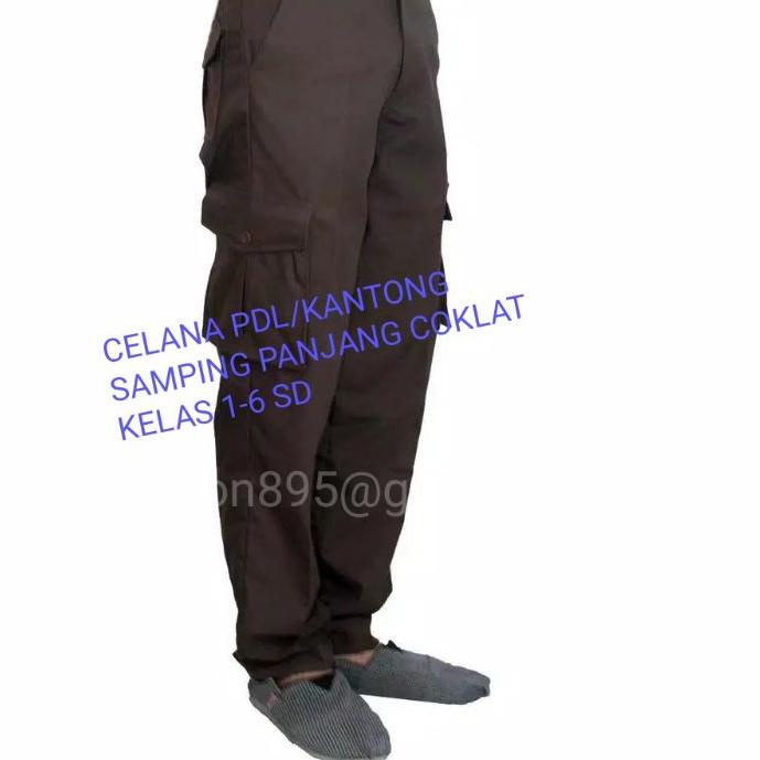 ▼ CELANA PANJANG PRAMUKA KANTONG SAMPING | CELANA PDL SD | CELANA PINGGANG KARET | CELANA PDL ANAK L