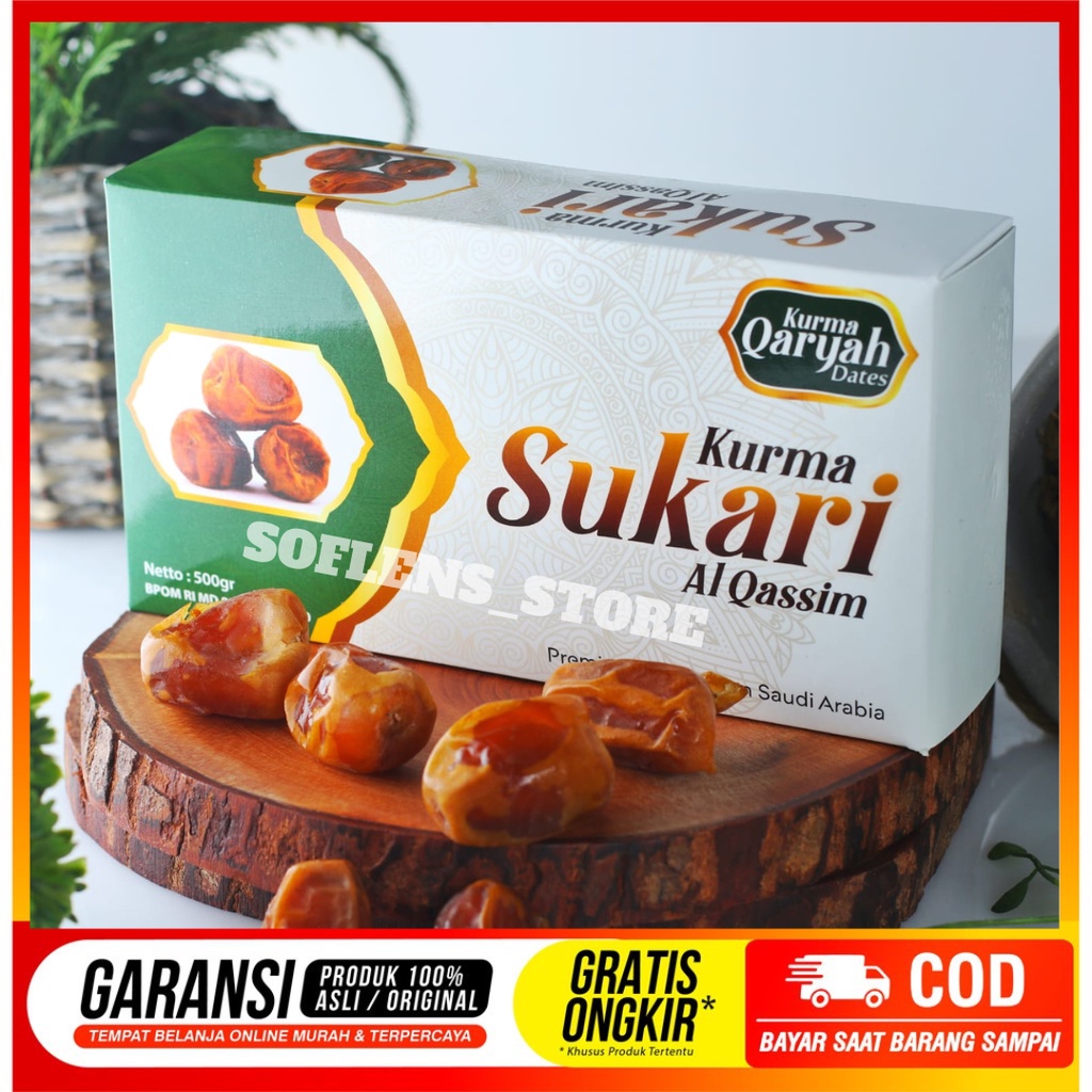 

Kurma Sukari - Kurma Sukkari Al Qassim Premium 500gr Kurma Basah Enak Lembut Manis Original