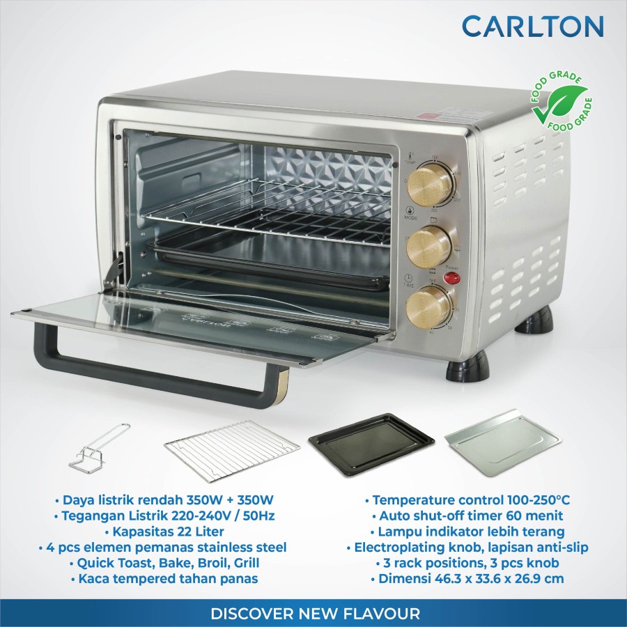 CARLTON OVEN LISTRIK / ELECTRIC OVEN GRACIA 22LITER