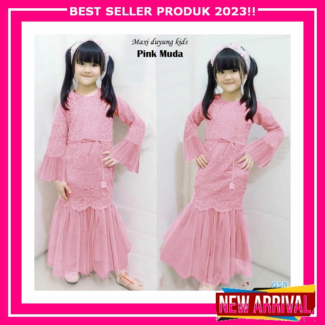 Baju Muslim Anak Perempuan Model Terbaru 2023 Alika Dres Gamis Anak Usia 11-12-13Tahun Dres Muslim A