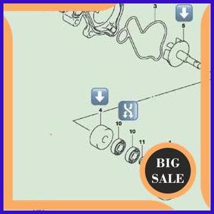 perkakas Set Kipas Pompa Kipas Radiator-Shaft Water Pump Suzuki GSX 150 Original SGP 140ZZ3