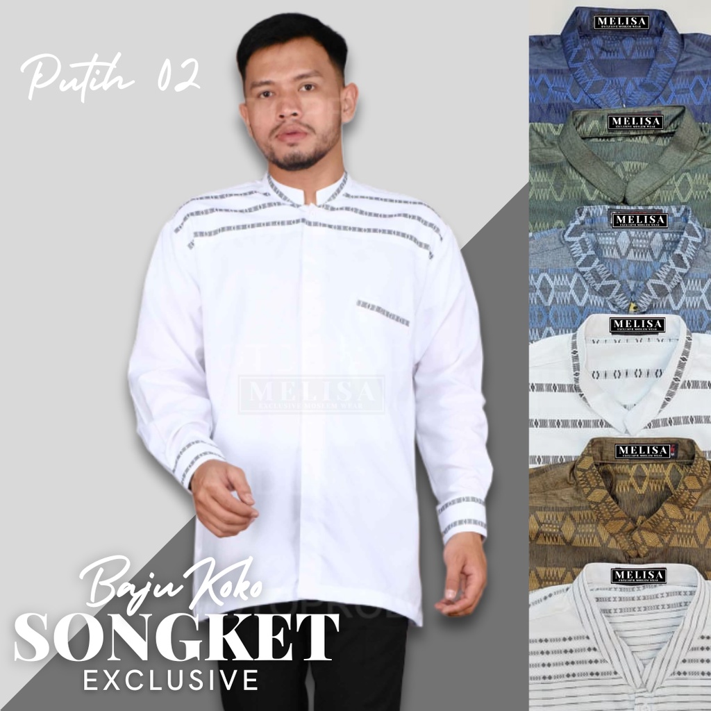Baju Koko Pria Kemko Dewasa Baju Muslim Laki Laki Lengan Panjang Manset Katun Adem M L XL