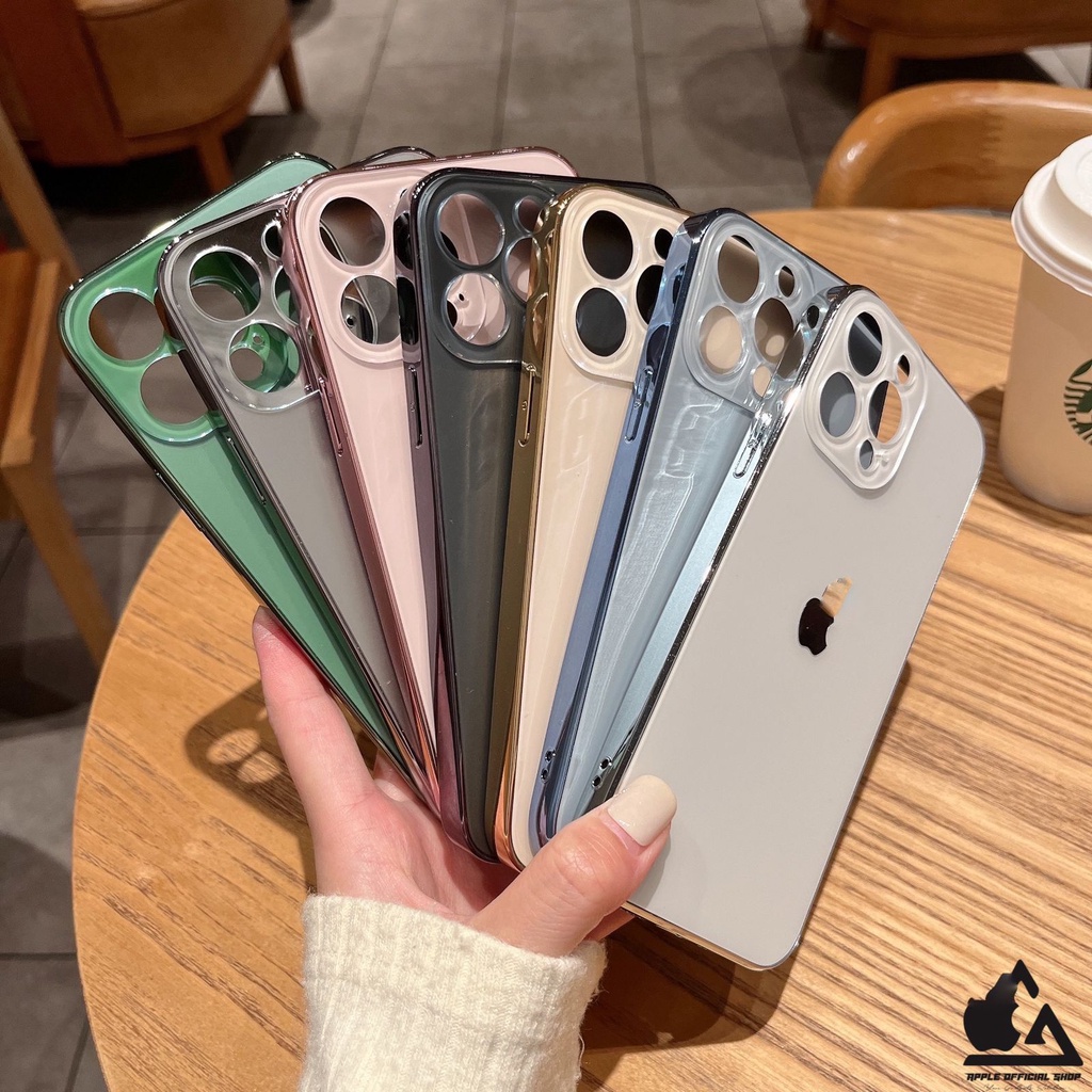 PREMIUM PRO LUX AG GLASS CASE MATTE FOR iPhone 14 PRO MAX PLUS 13 PRO MAX 12 PRO MAX Mini 11 PRO MAX SERIES Dove CHROME KROM TEMPERED GLASS LENS LENSA CAMERA KAMERA iPhone STEEL PRO FROSTED NANO ELECTROPLATING SOFTCASE HIGH CLASS SILIKON SOFT CASE MEWAH