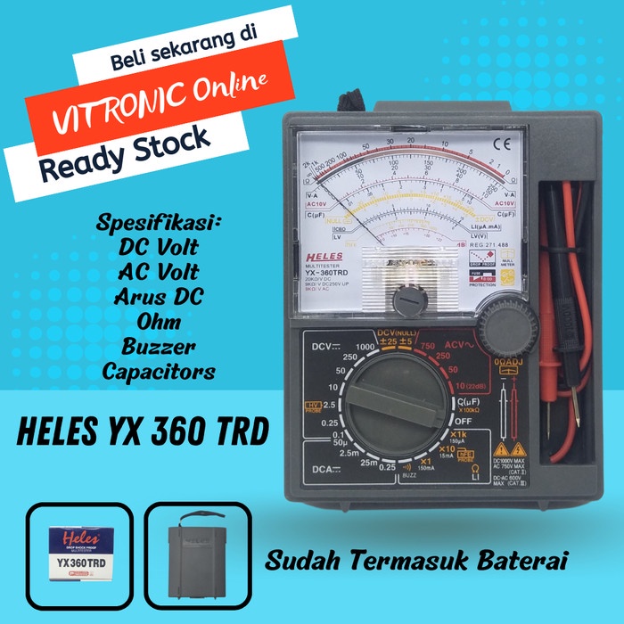 Multitester YX360TRD Multimeter Analog Heles YX360TRD Avometer Heles