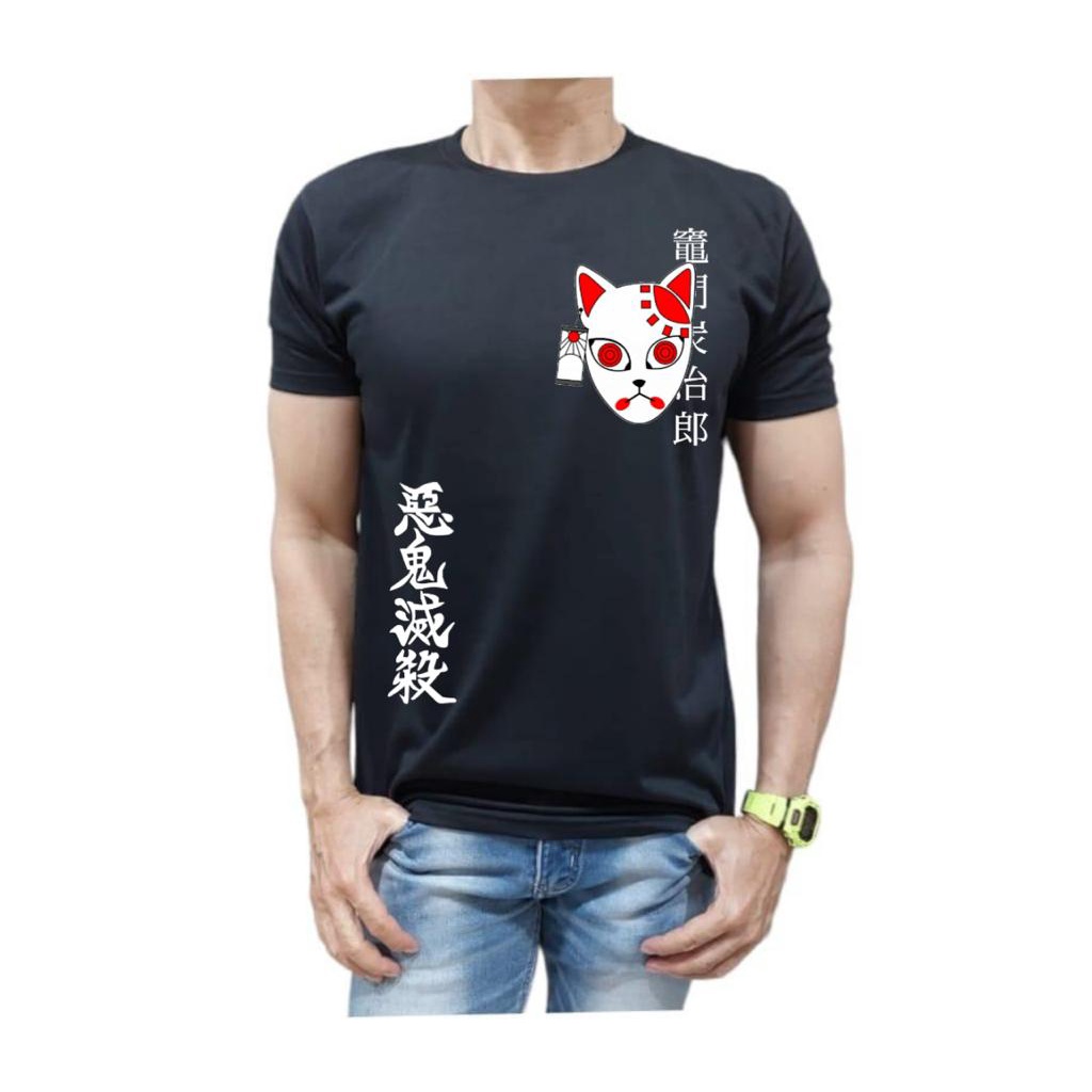 KAOS BAHAN KATUN KUALITAS PREMIUM MODEL KIMETSU NO YAIBA ANIME DEMON SLAYER NYAMAN DIPAKAI