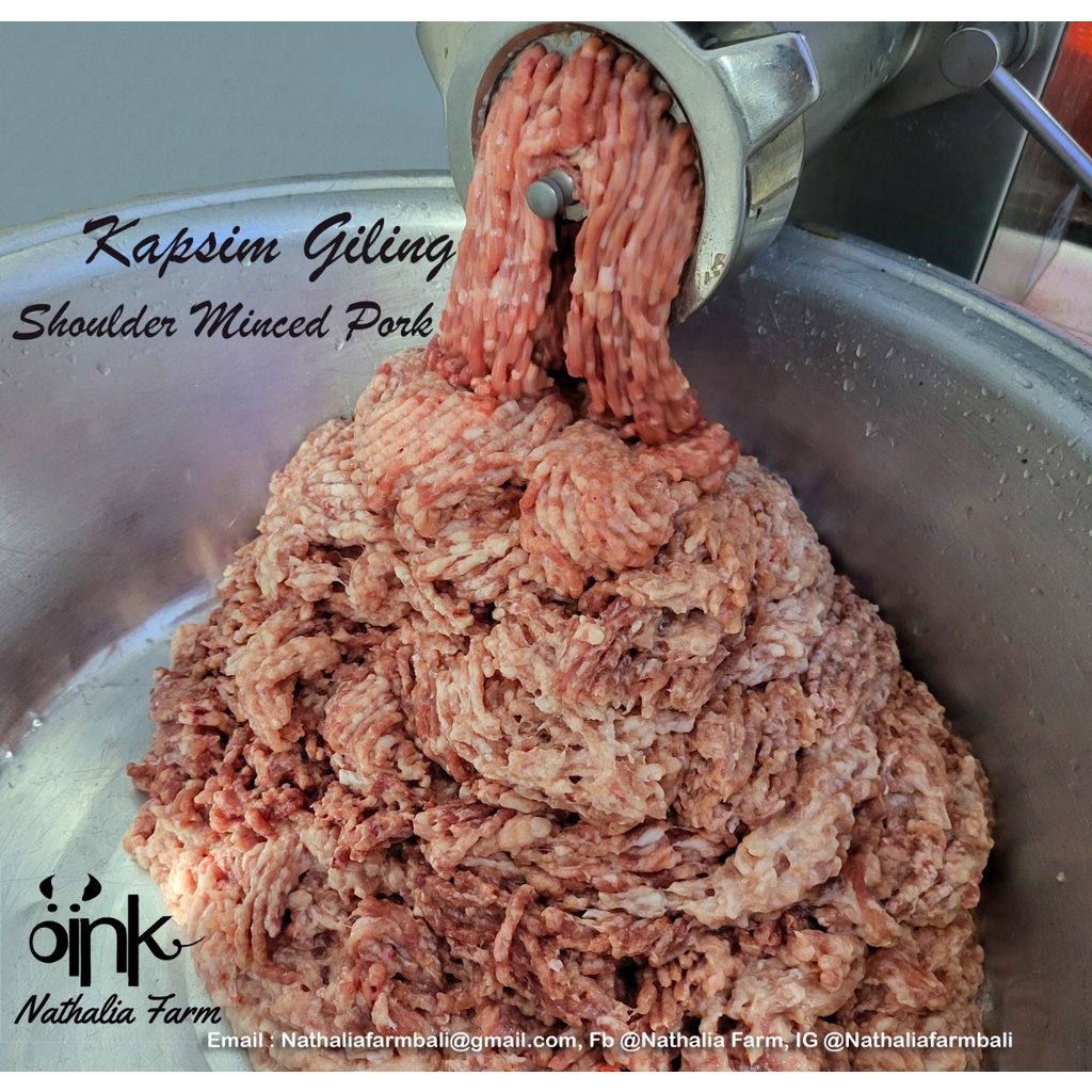 

Kapsim Babi Giling - Minced Shoulder Pork 500 Gram - Babi Organik