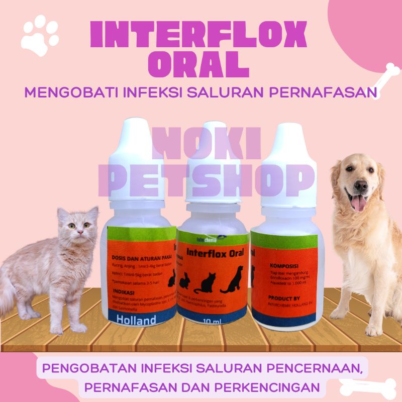 [BISA COD] INTERFLOX ORAL 10 ML MENGOBATI INFEKSI SALURAN PERNAFASAN HEWAN | OBAT FLU PENCERNAAN MENCRET KELINCI KUCING OBAT DIARE MENCRET FLU PILEK BATUK KELINCI KUCING