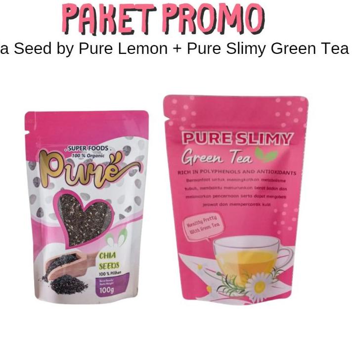 

✭ Paket Promo Chia Seed 100 gr + Green tea 30 gr (1 CHSD + 1 GT) ☆